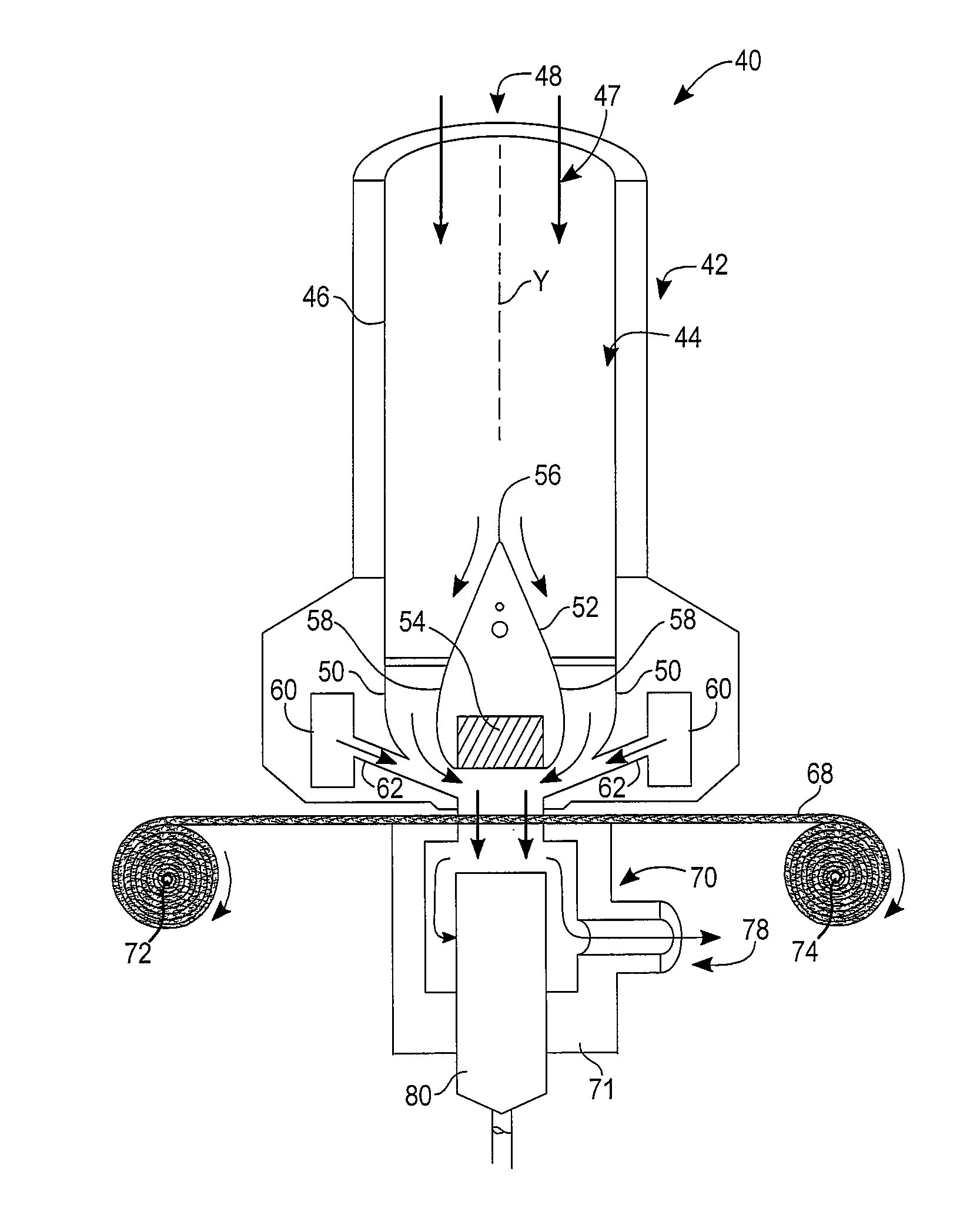 Method and apparatus to enhance collection of particles in particulate mass measurement device