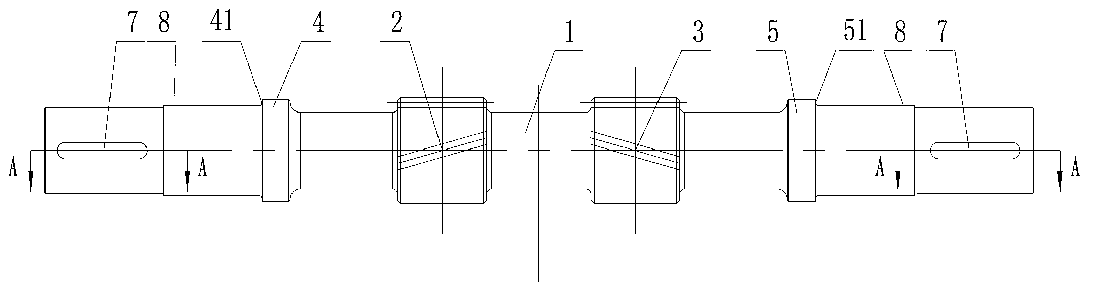 Herringbone gear shaft and production method thereof