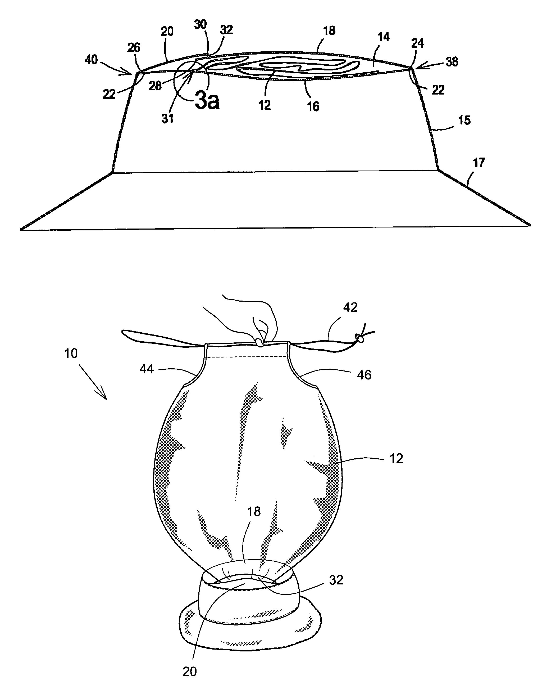 Headgear with enclosure for an insect screen