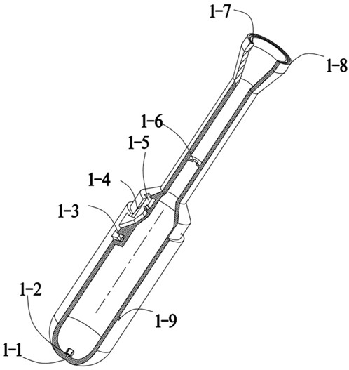 Disposable underwater temperature-salinity-depth measuring device carried on underwater vehicle