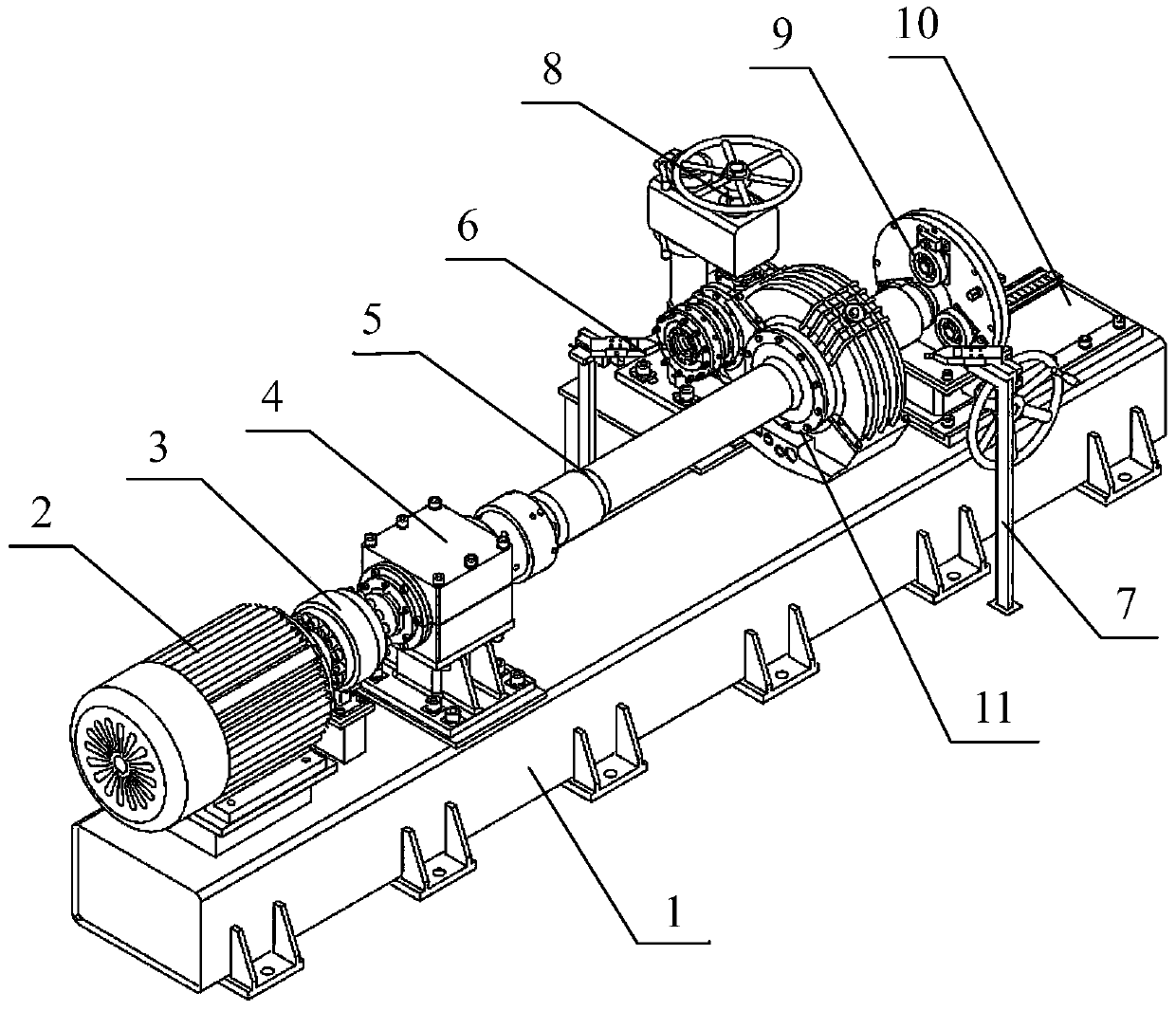 A gearbox no-load running-in test bench with self-centering positioning and clamping device
