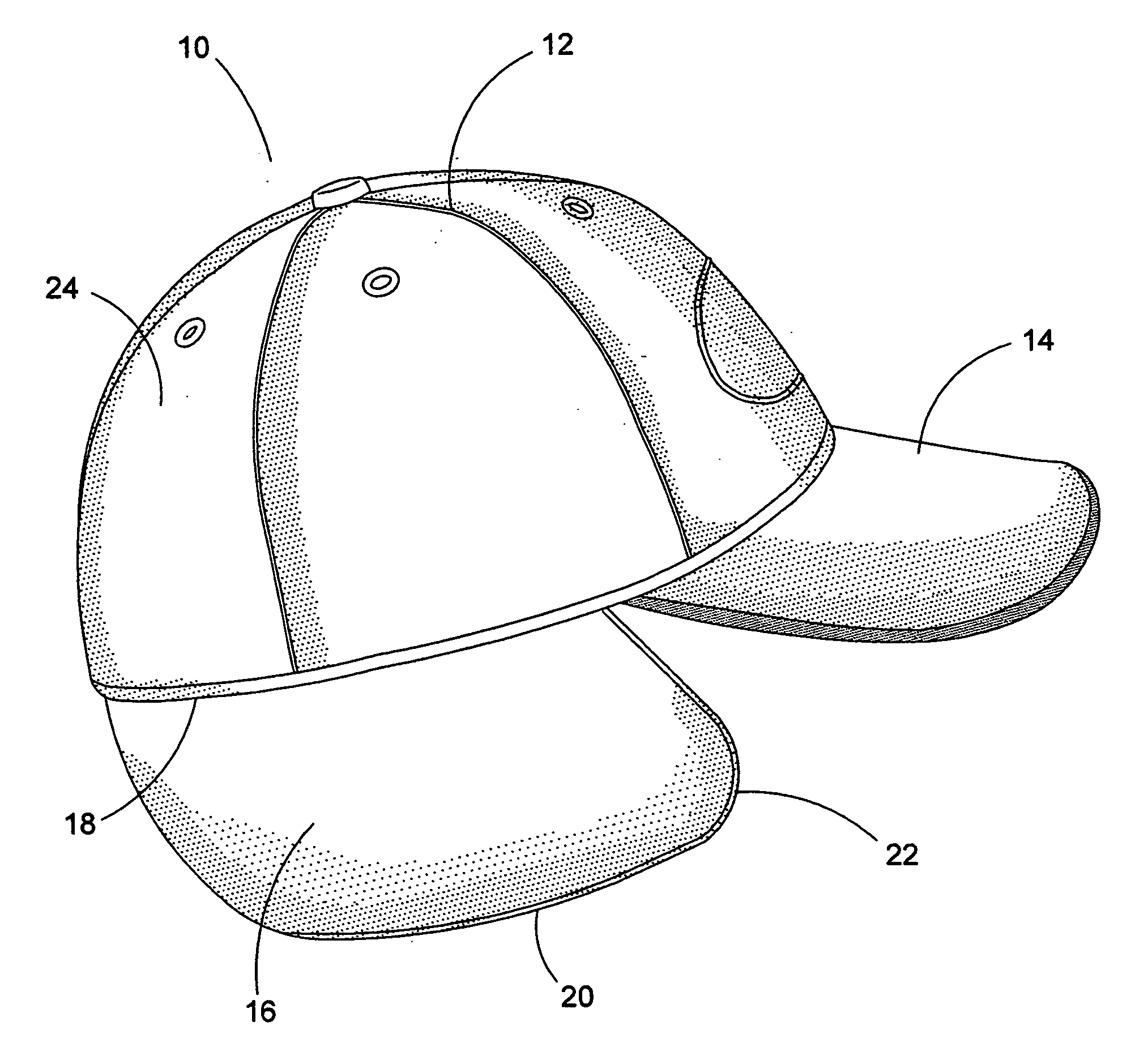 Cap with conforming ear band