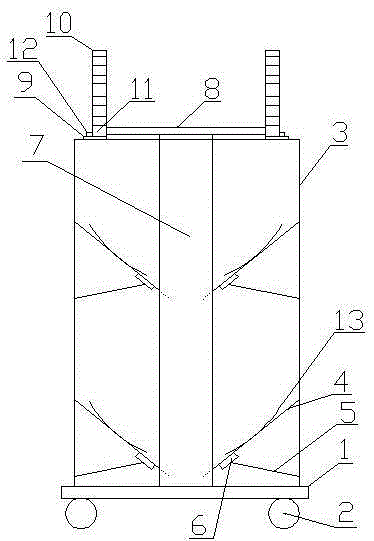 Transferring tool for production of liquid storage device