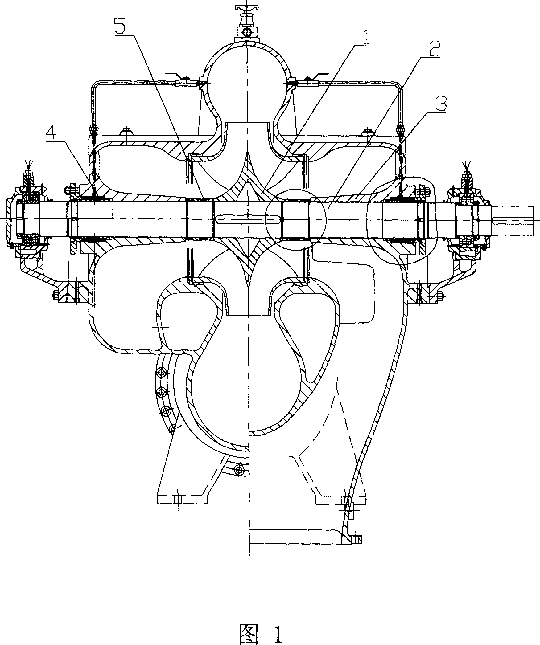 Multi-sealing easy-to-maintenance efficient double-suction centrifugal pump