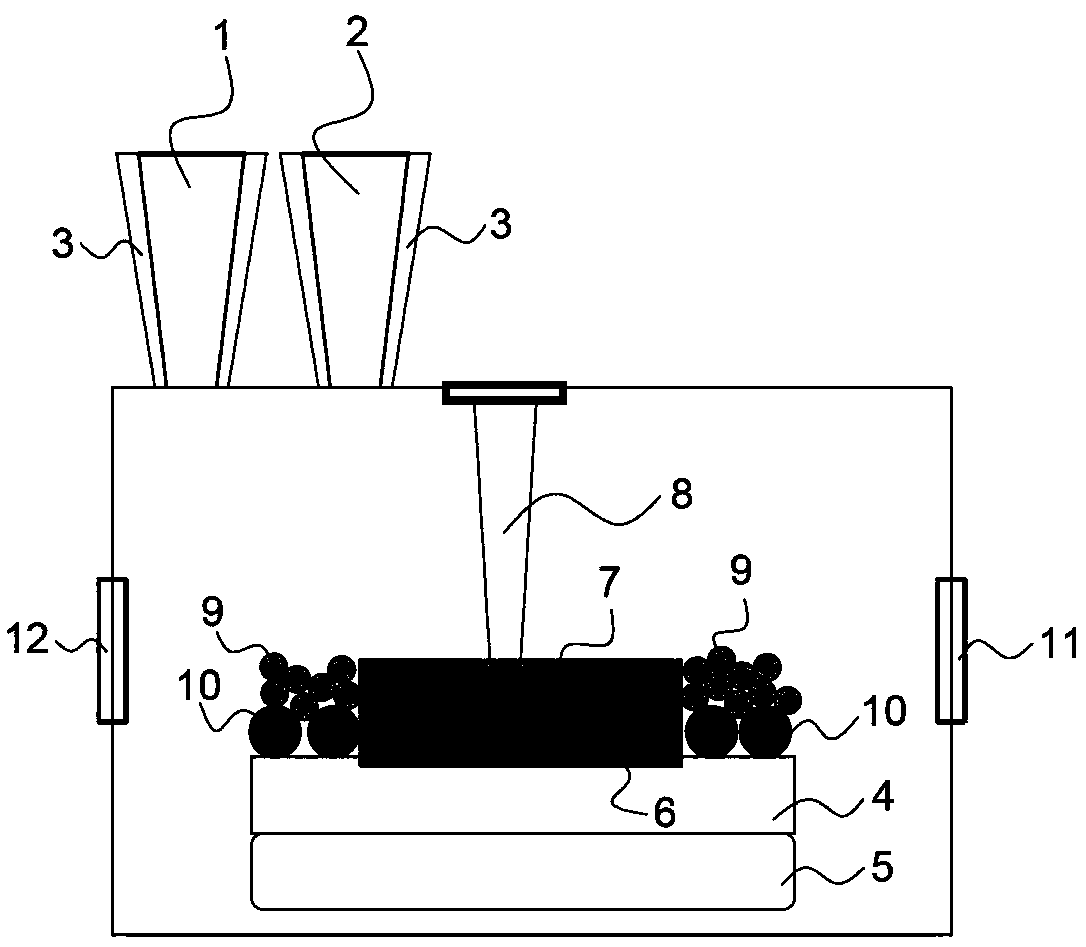 Method for preparing TiAl/TC4 micro-laminate composite material by selective laser melting