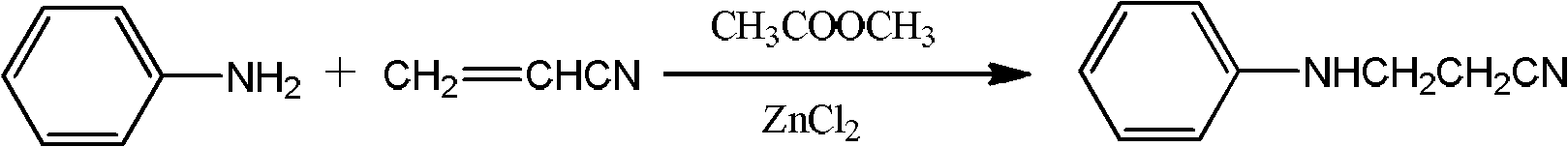 Clean production method of N-cyanoethylaniline