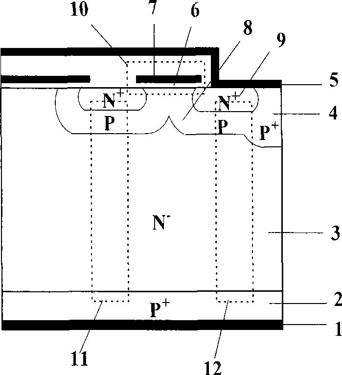 Thyristor controlled by accumulation layer