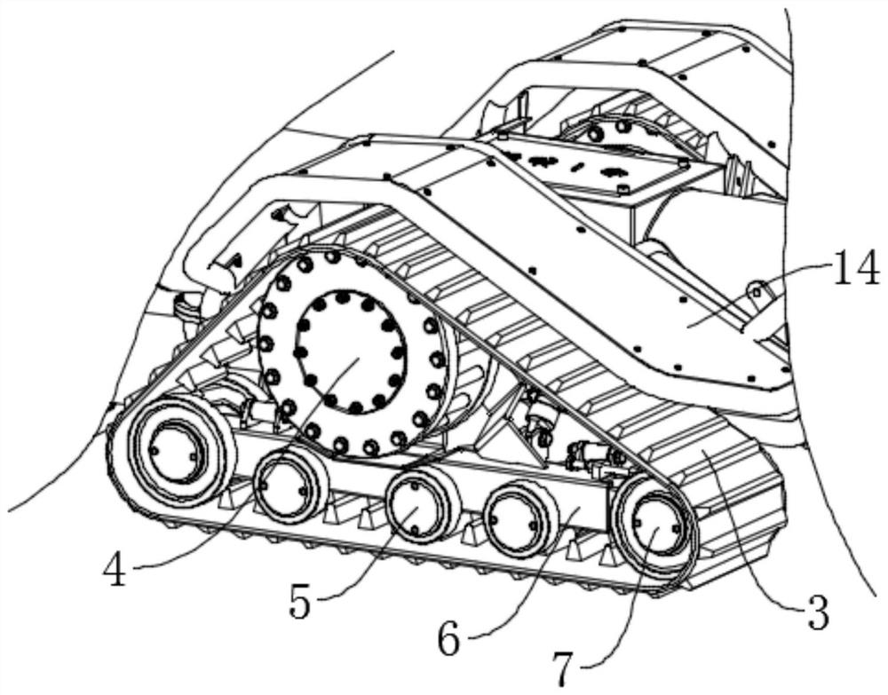 Urban pipeline dredging mechanical vehicle