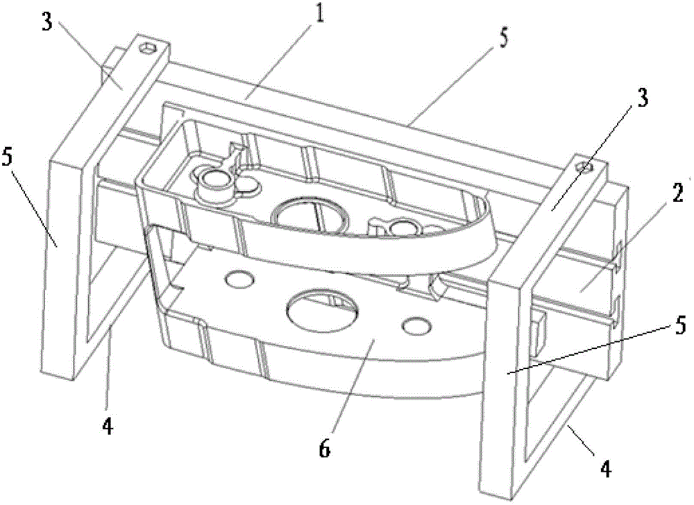 Processing method for double-layered separating wall kind-part hole and assembly clamp of double-layered separating wall kind-part