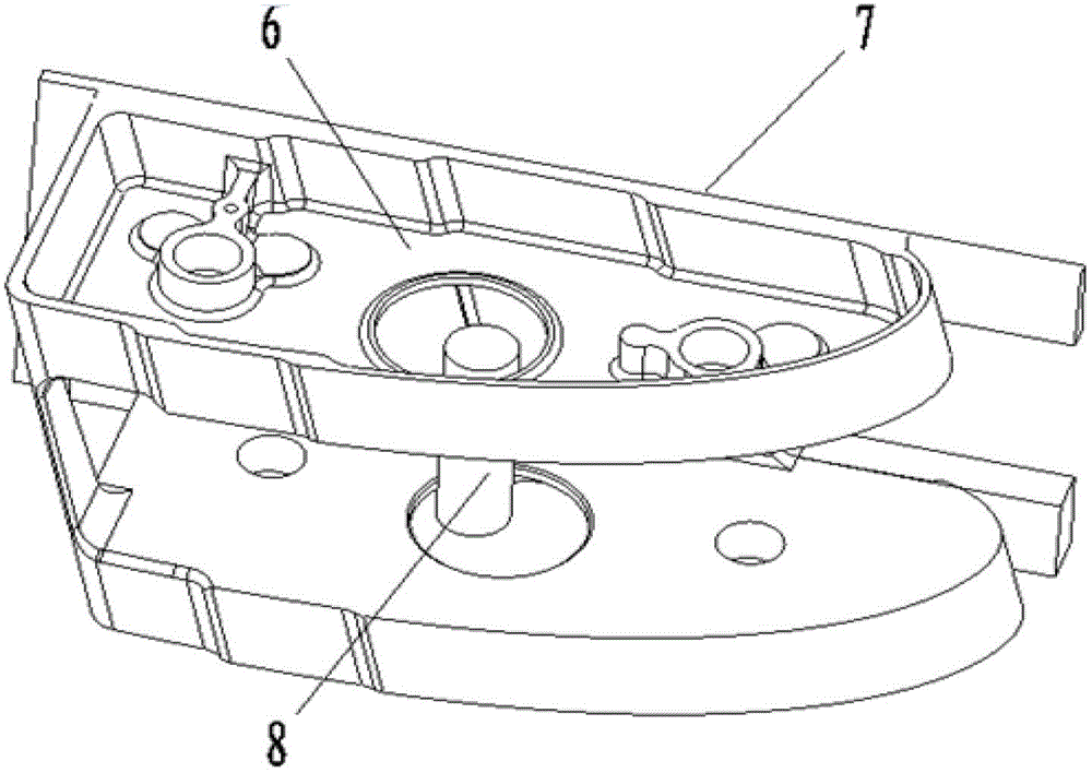 Processing method for double-layered separating wall kind-part hole and assembly clamp of double-layered separating wall kind-part