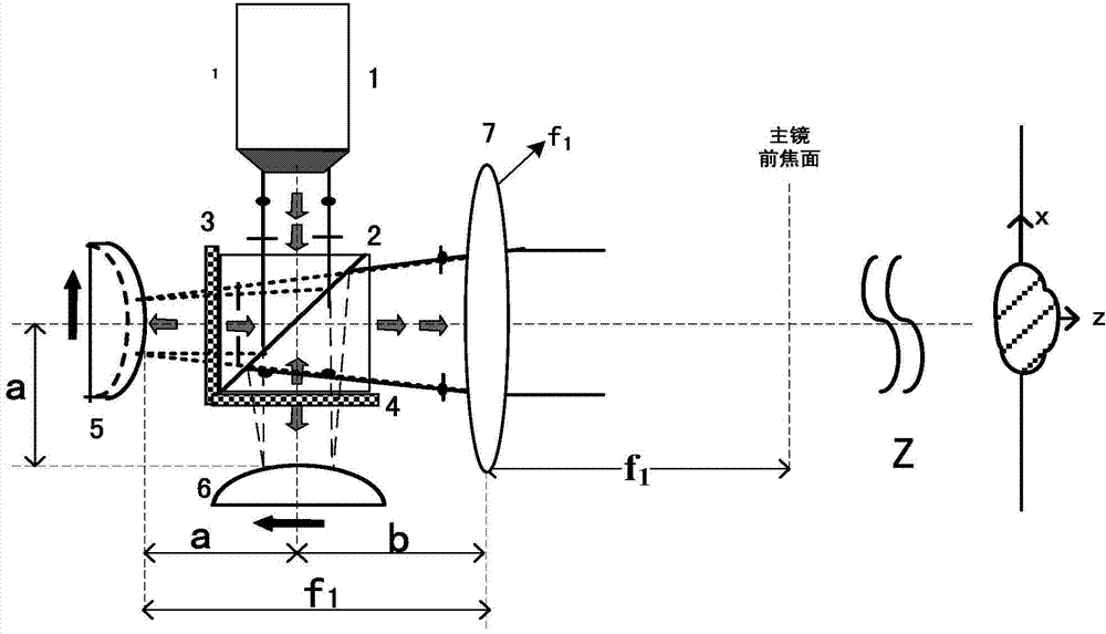 Direct-looking synthetic aperture laser imaging radar reflective double-sided translation launcher