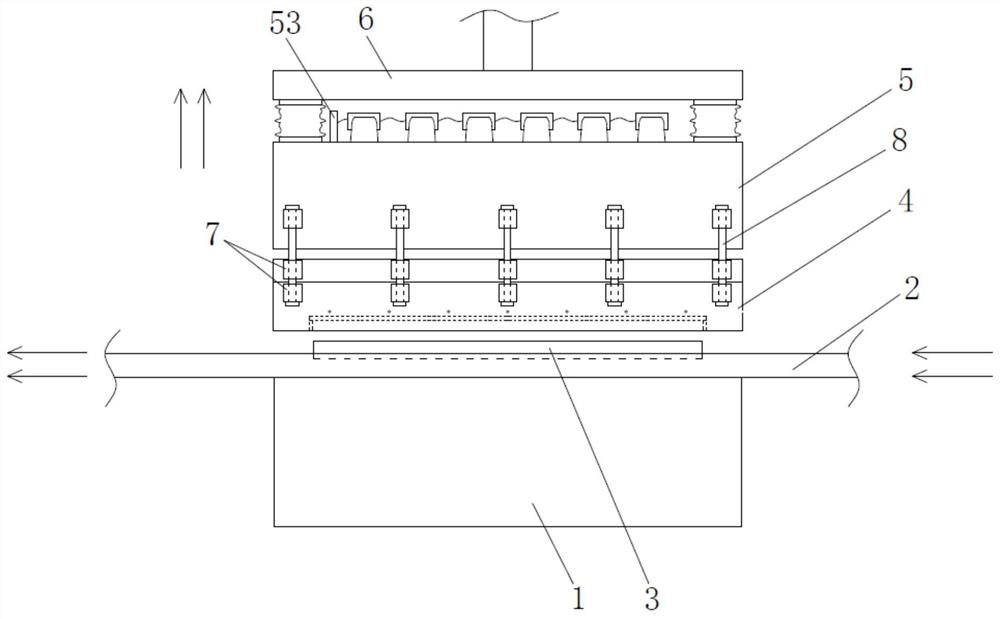 Forming press for artificial stone manufacturing