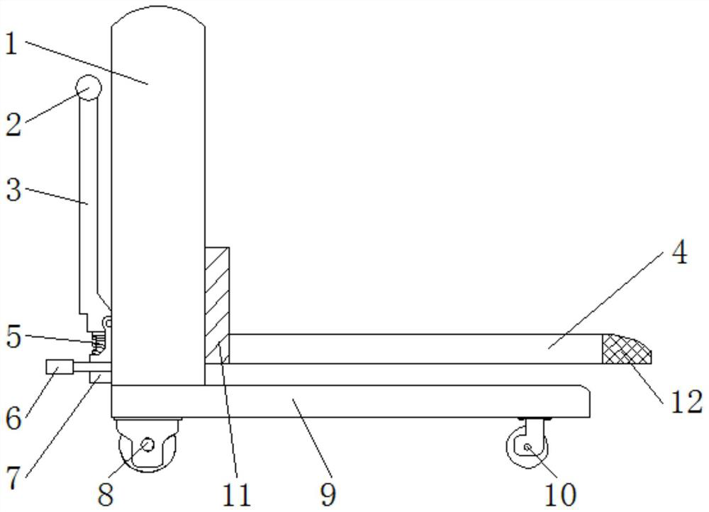 Air cylinder casting capable of extending lifting height of forklift