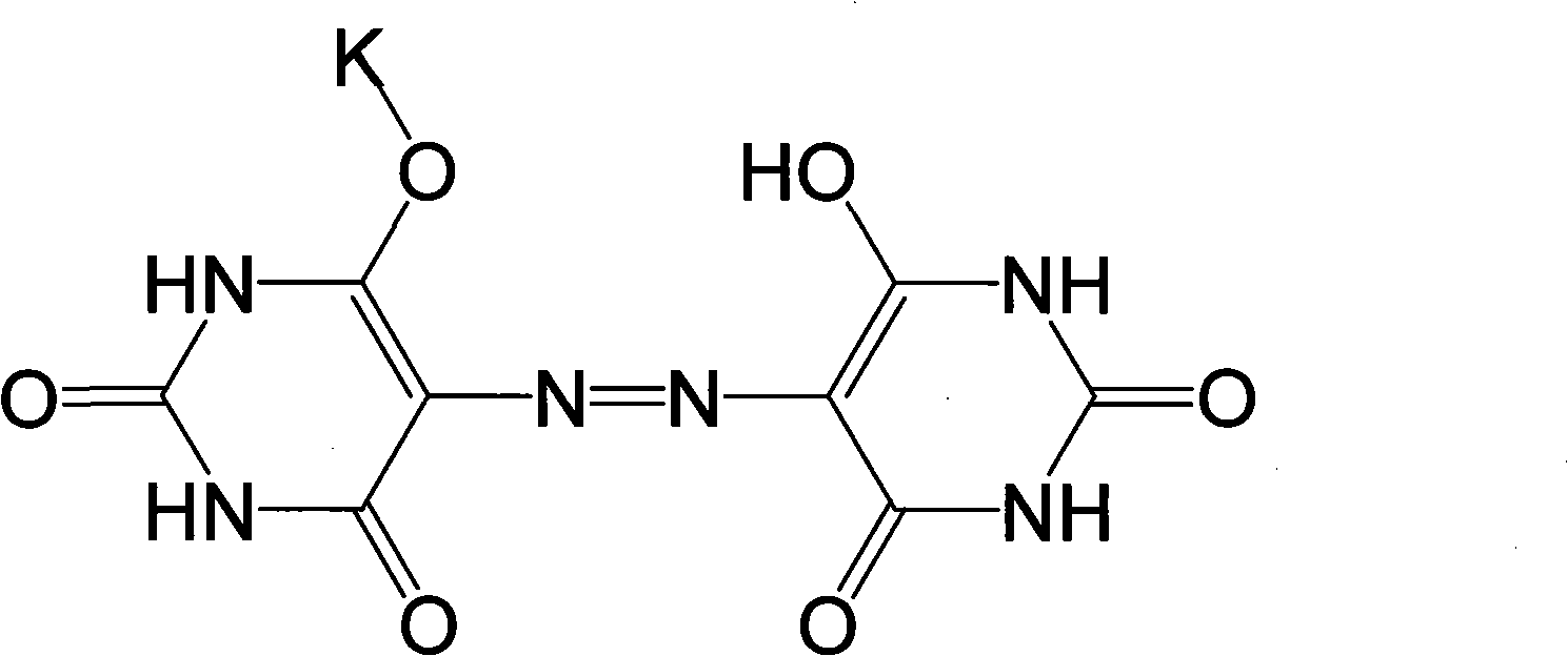 Method for preparing pigment yellow 150 with salt mixture of kalium azoic barbiturate and natrium azoic barbiturate