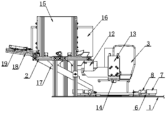 Automatic hat brim loading and unloading device of computerized pattern sewing machine