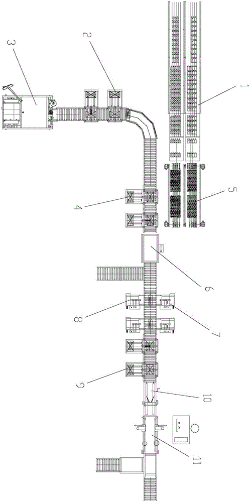 Plastic bottle packing system and packing process thereof