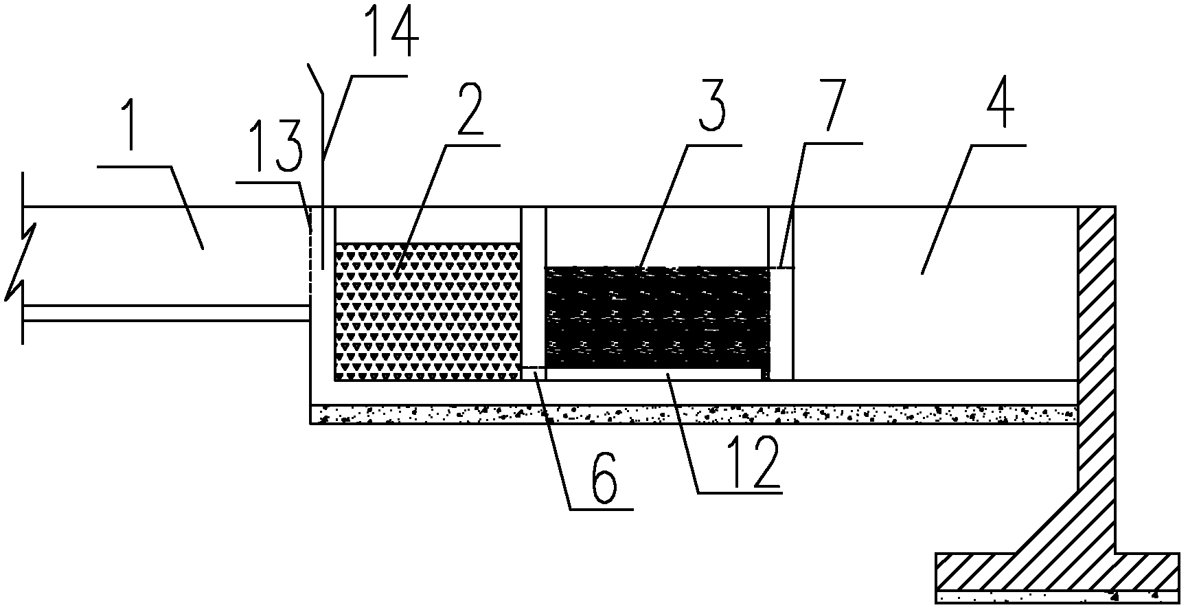 Comprehensive treatment device for highway runoff pollution of water resource protection area