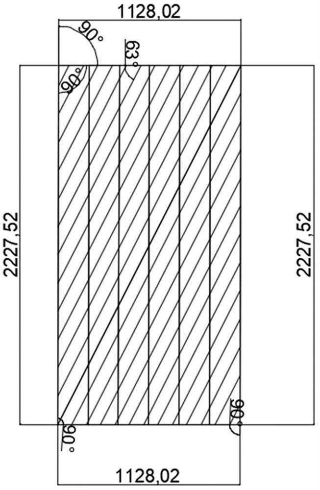 Preparation method for large-size fishbone spliced floor surface sheet