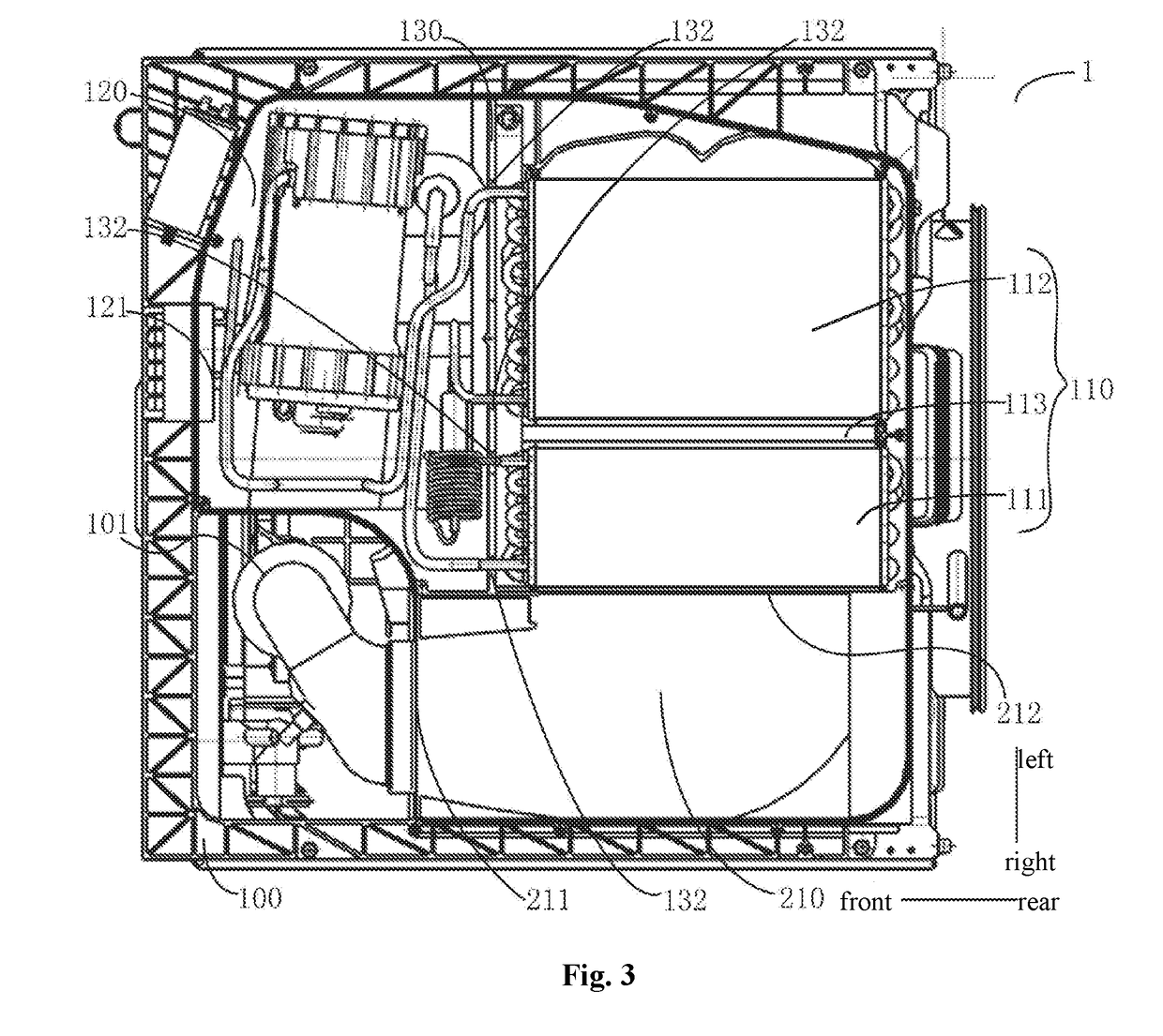 Heat Pump Mounting Box And Heat Pump Drier Or Heat Pump Washer-Drier Machine