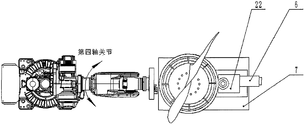 Abrasive belt grinding device and processing method for controllable pitch propeller profile based on industrial robot