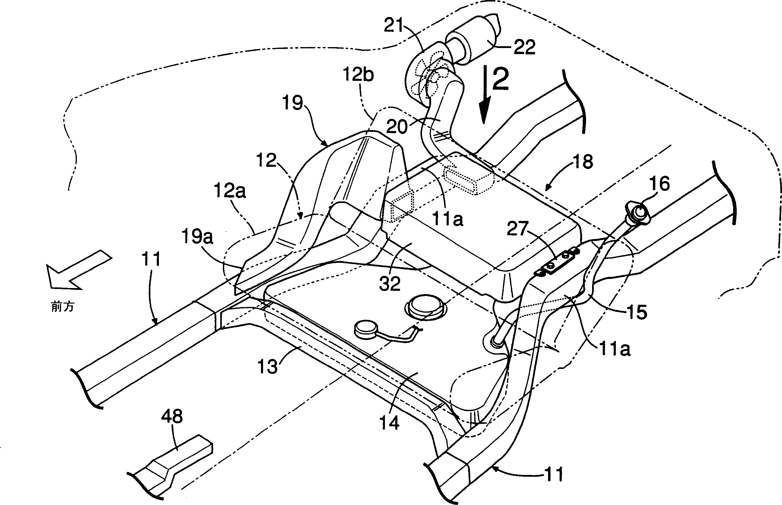Power source for vehicle and cooling structure of cell