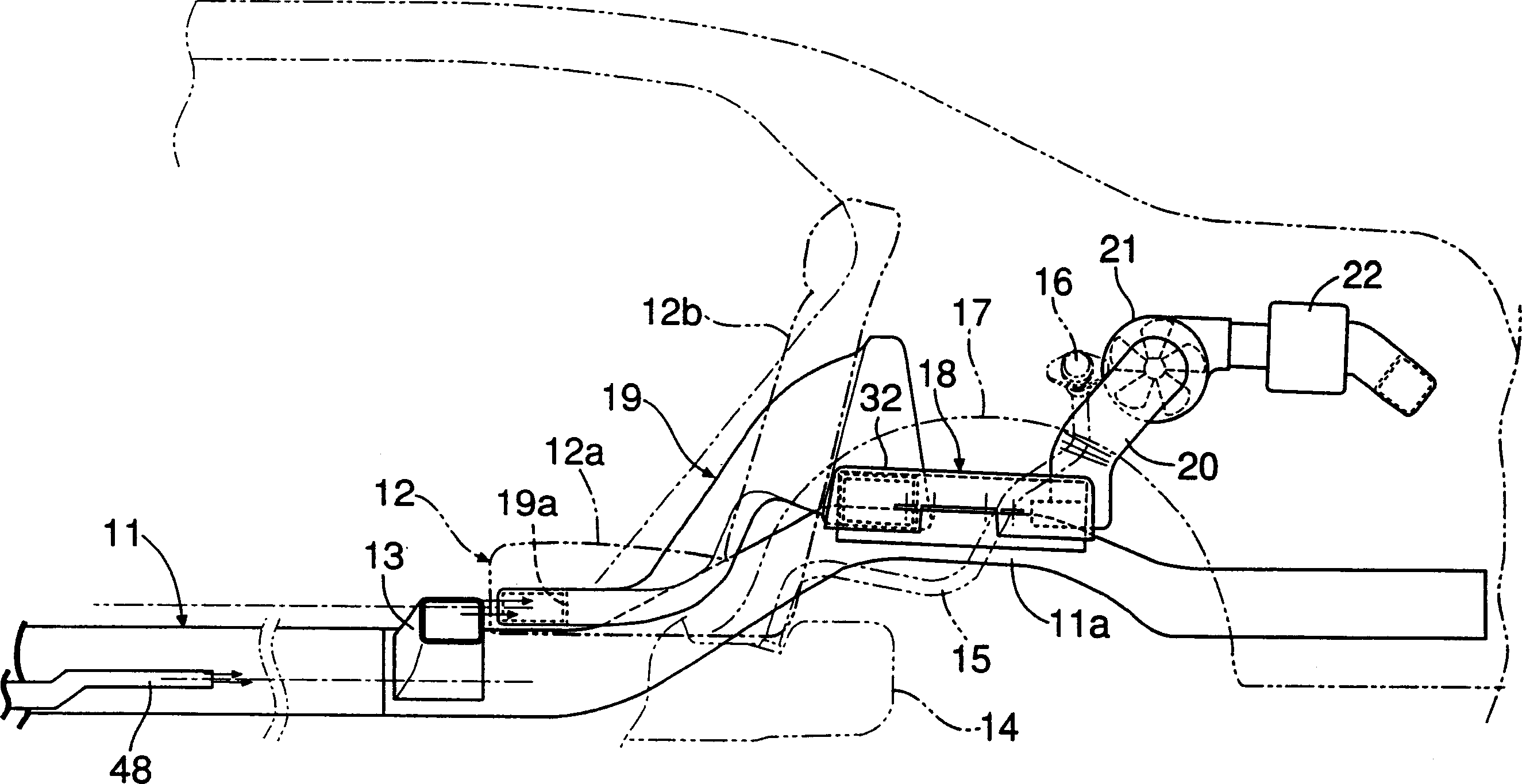 Power source for vehicle and cooling structure of cell