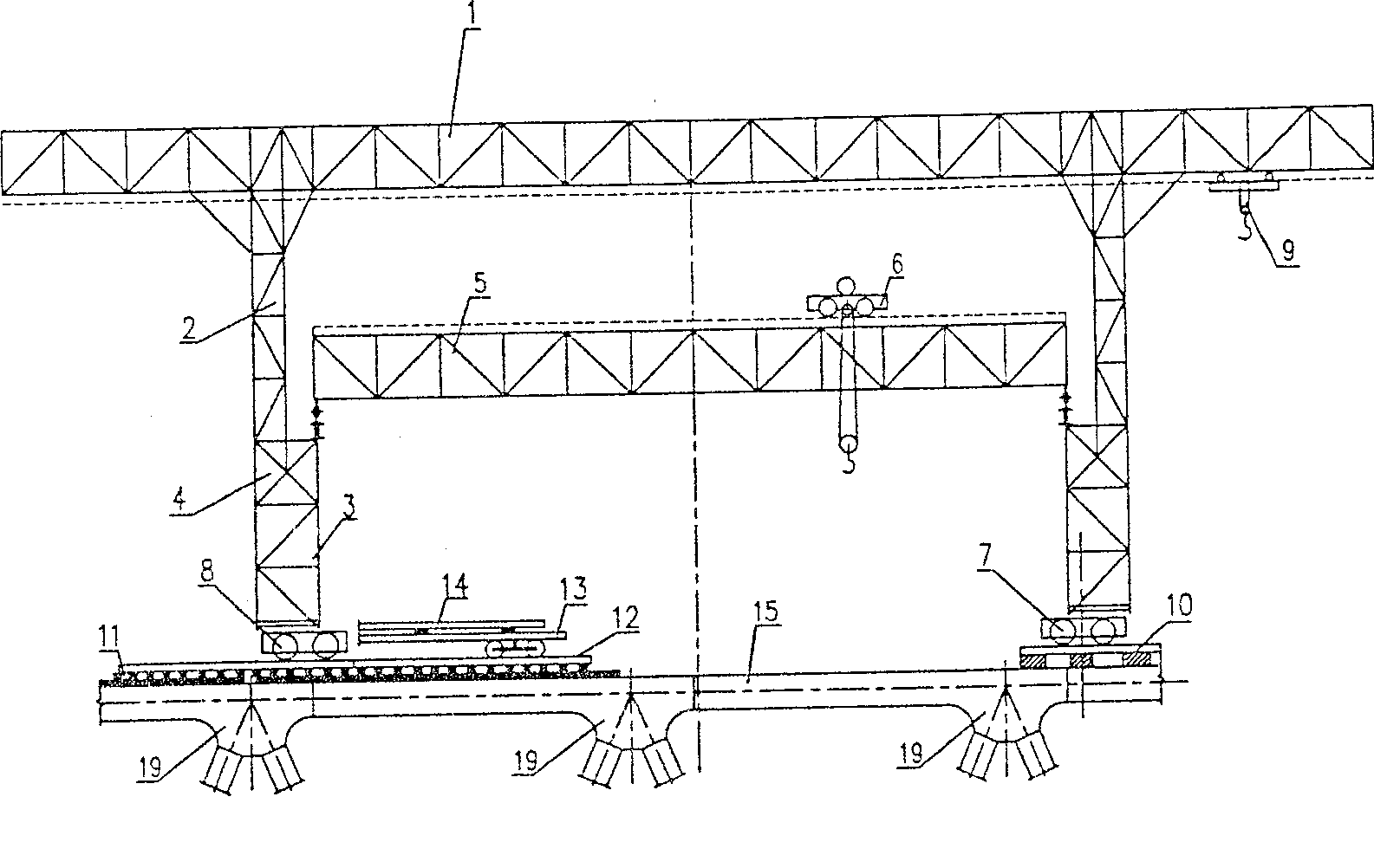 High-altitude framework type simple plate supporting machine
