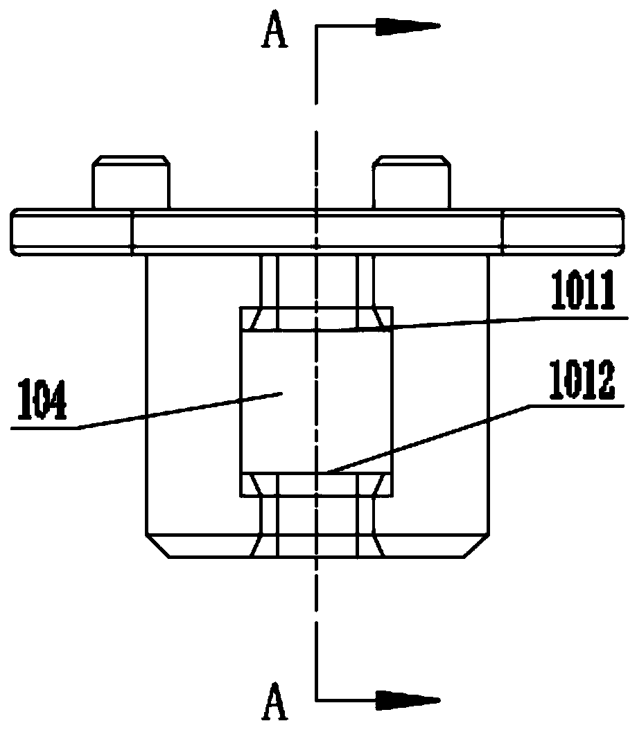 Cabinet double-door flat iron lock rod heaven and earth lock catch and assembling method