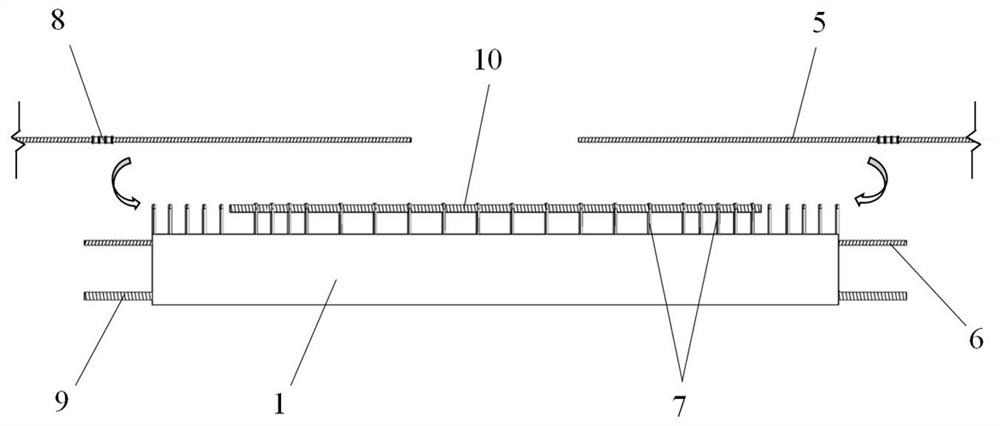 A pretensioned prestressed composite beam using frp composite reinforcement and its construction method