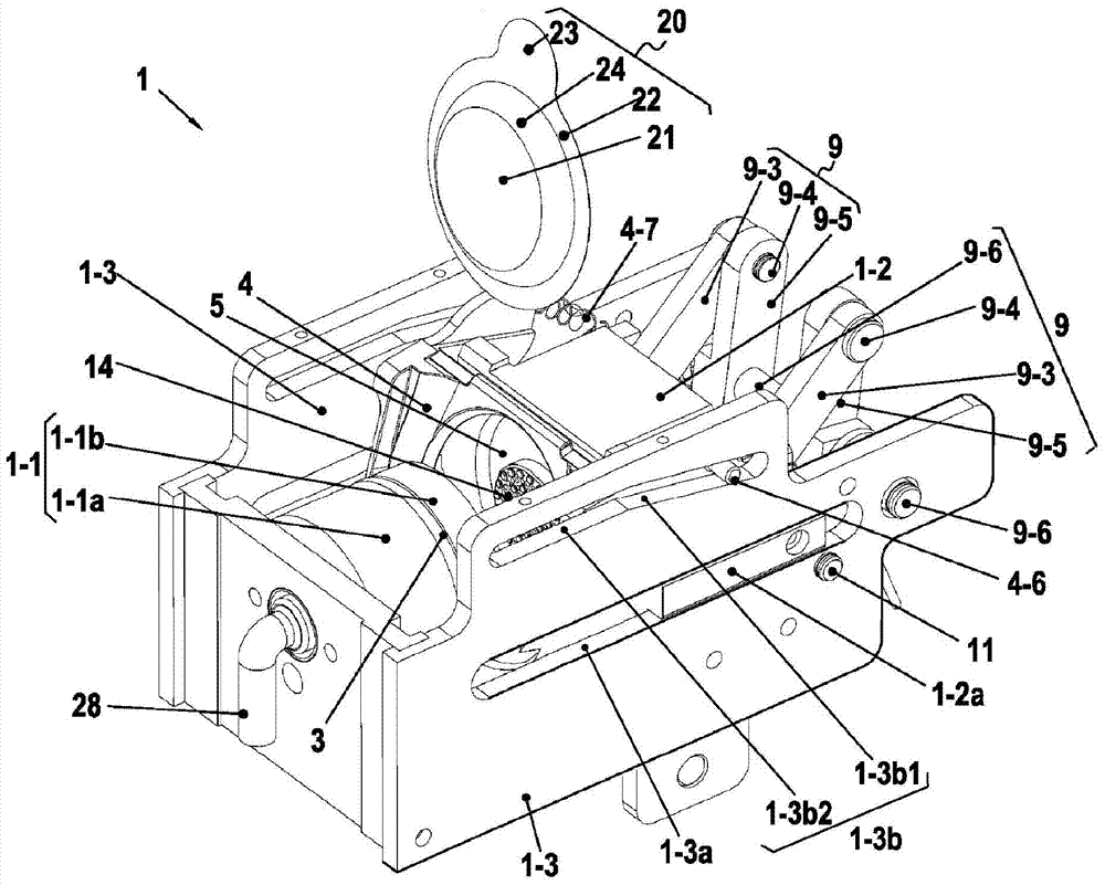 Device for preparing a beverage by infusion pod with a pivoting cradle