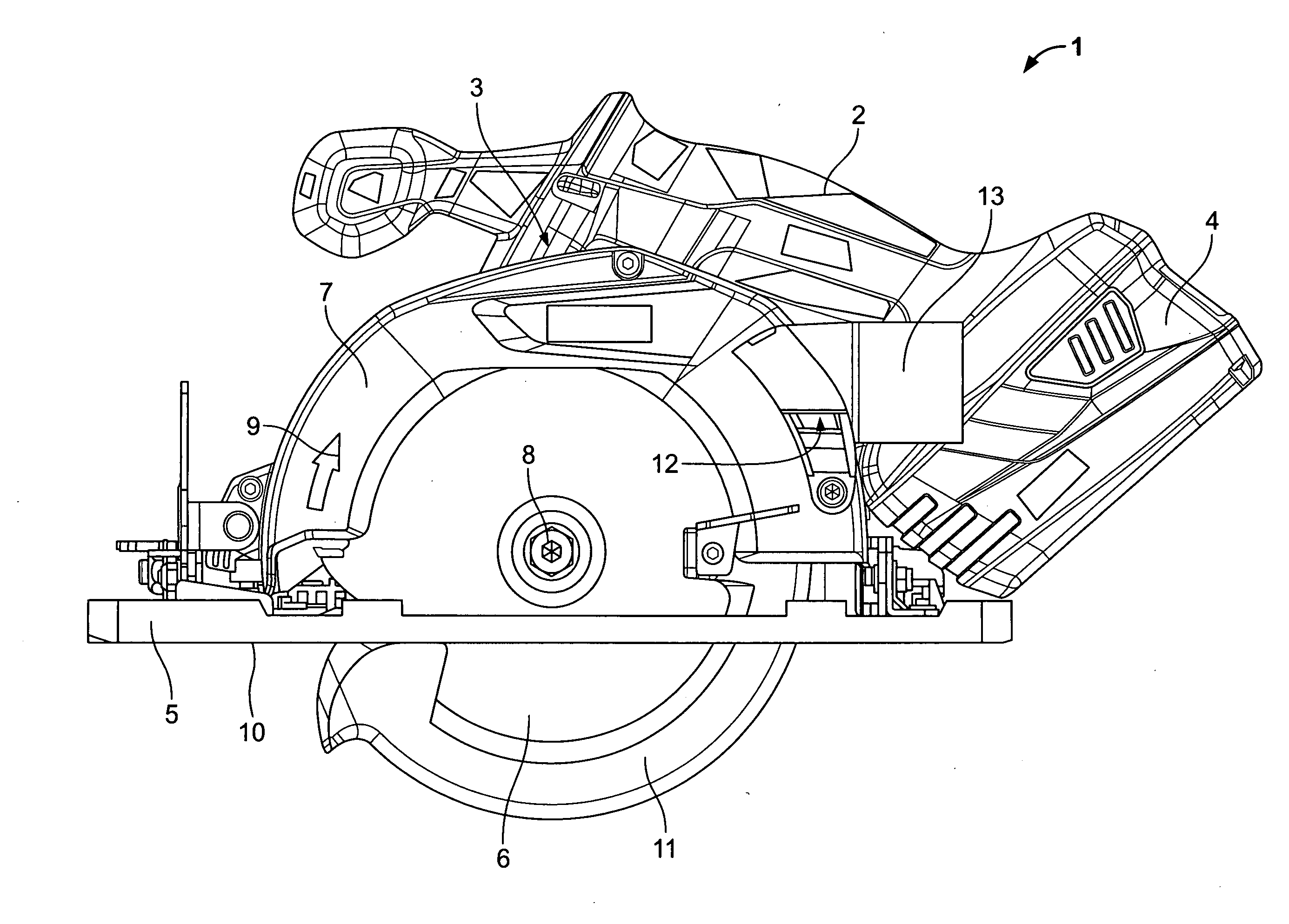 Hand-held electric power tool with a suction adapter