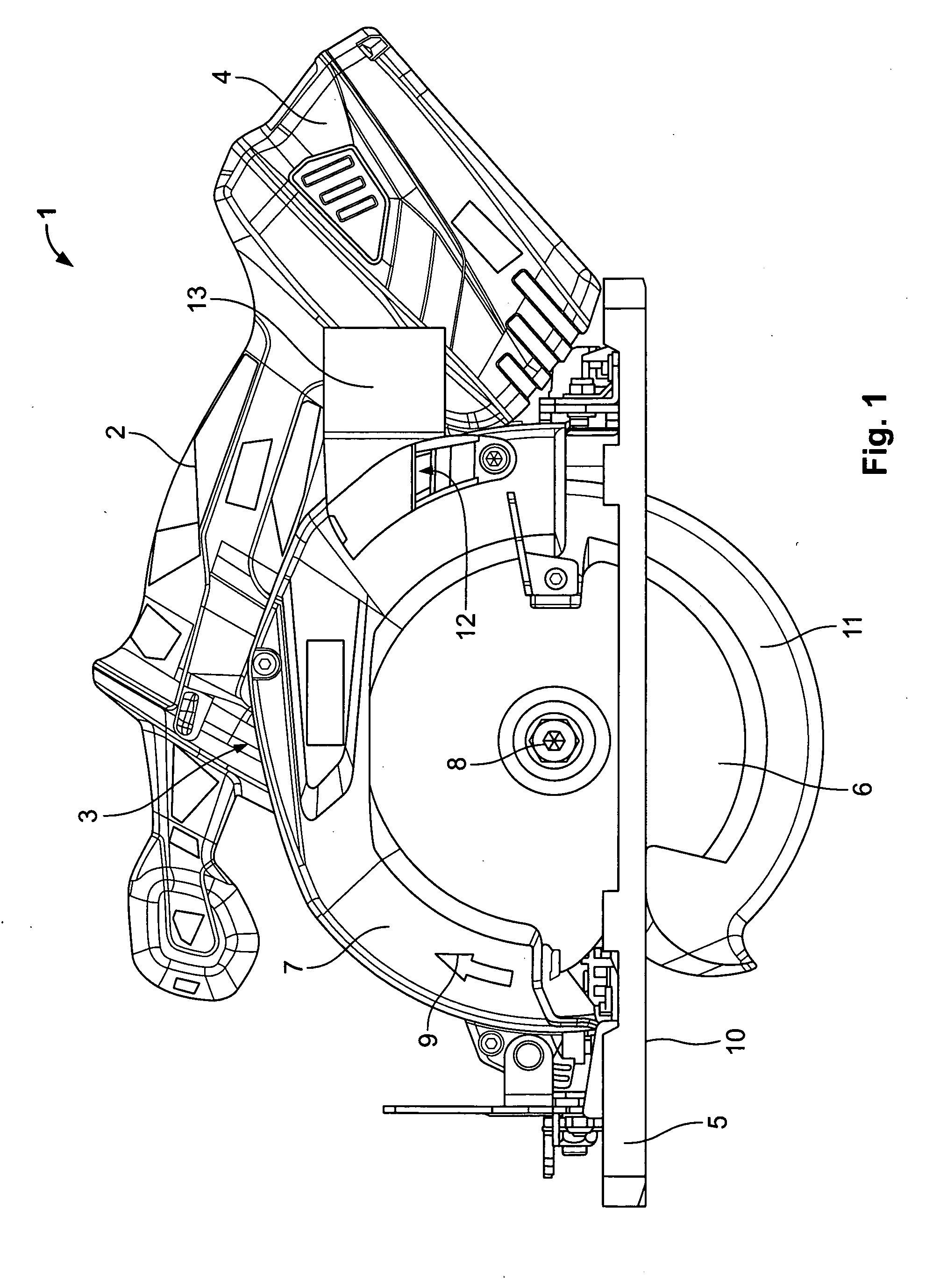 Hand-held electric power tool with a suction adapter