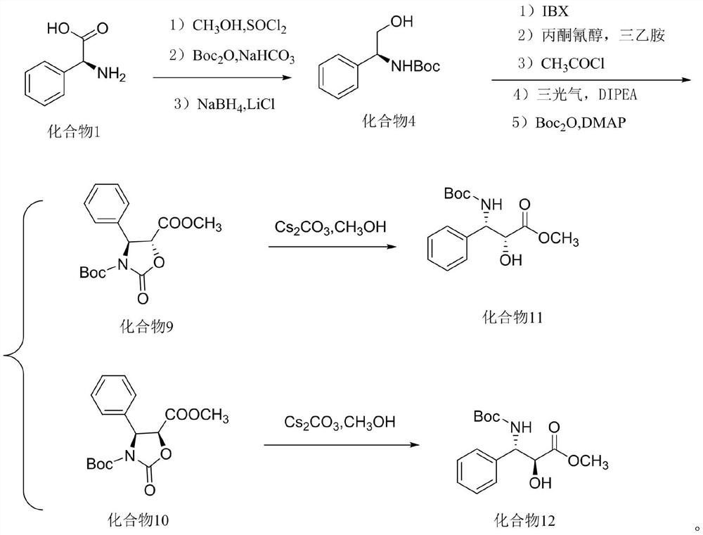 Preparation method of docetaxel chiral side chain intermediate