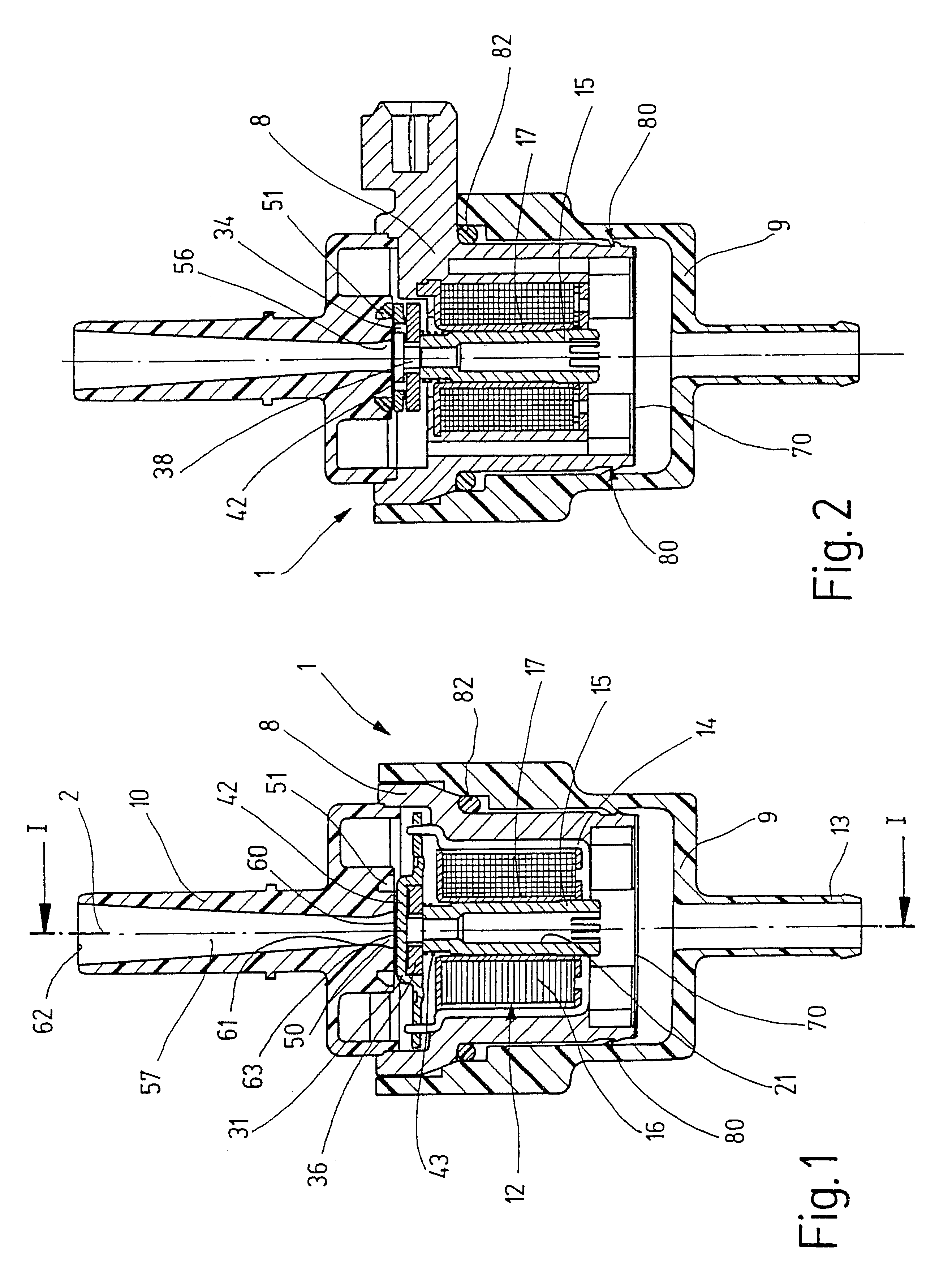 Valve for metered introduction of volatilized fuel