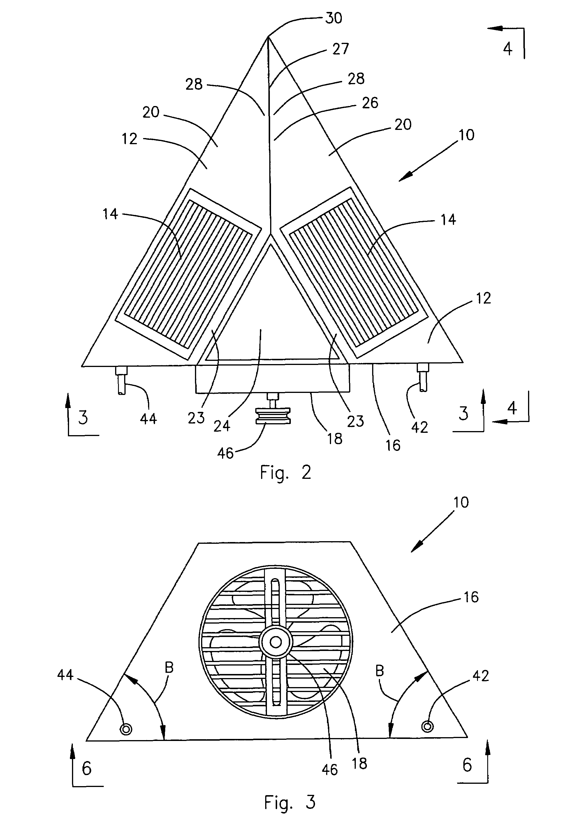 Triangular shaped heat exchanger