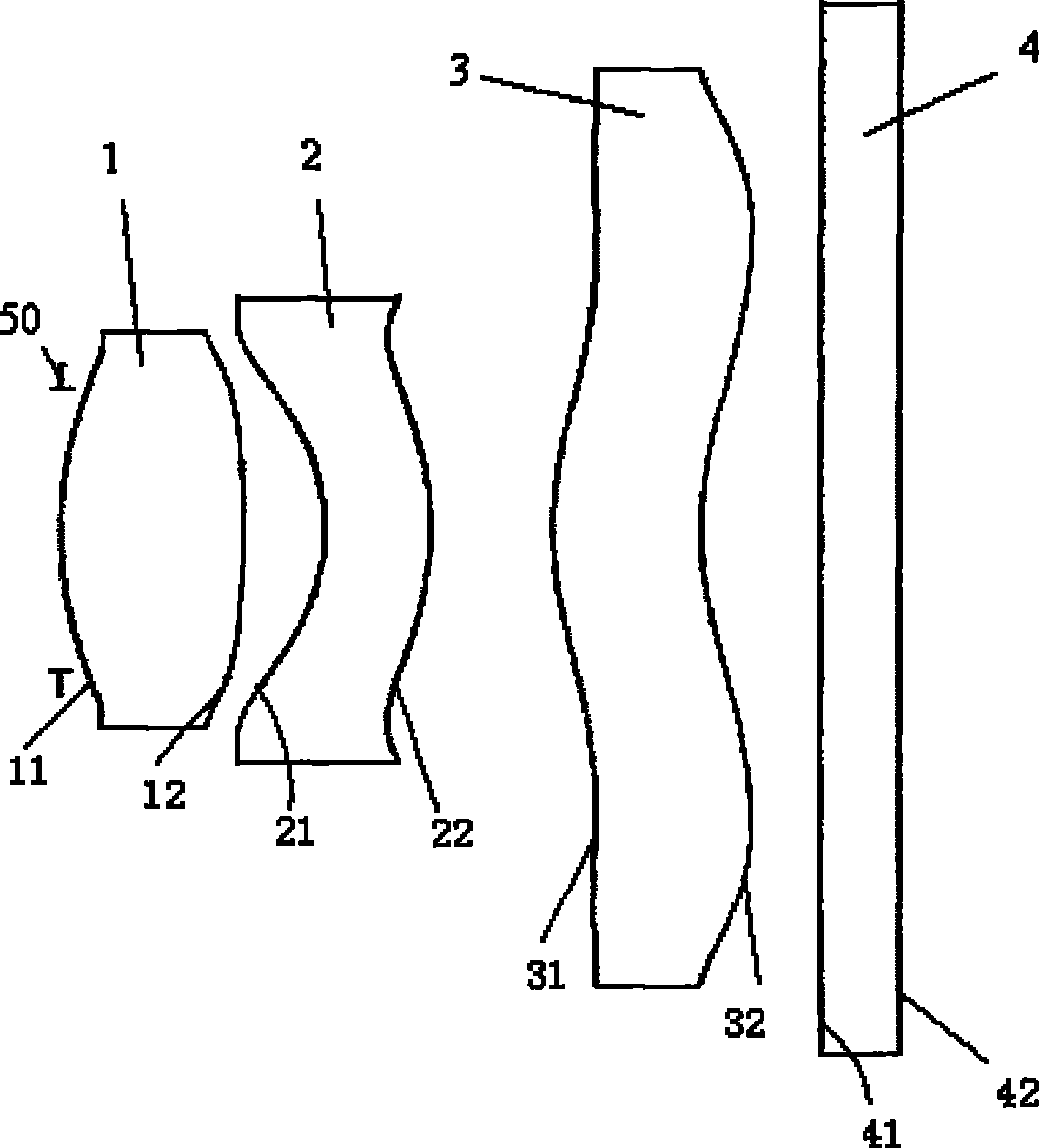 Optical lens with short overall length