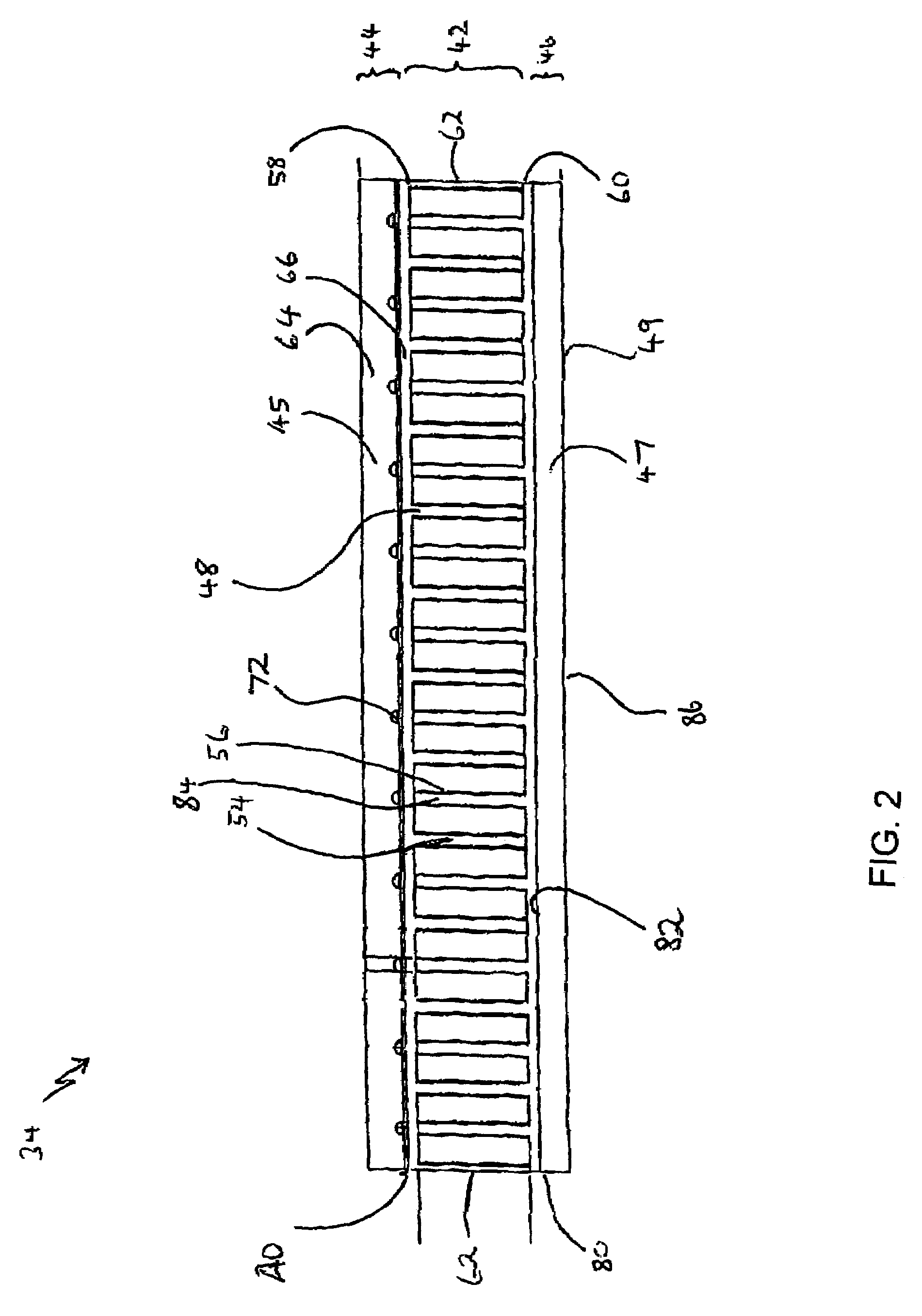 Gas-liquid contactor baffle