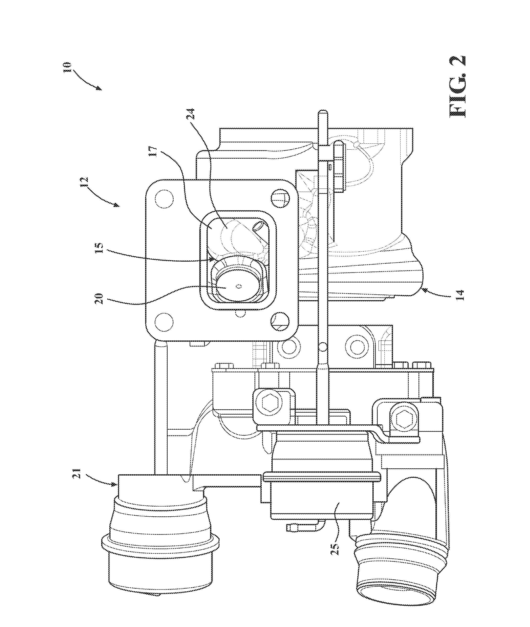 Mixed flow twin scroll turbocharger with single valve