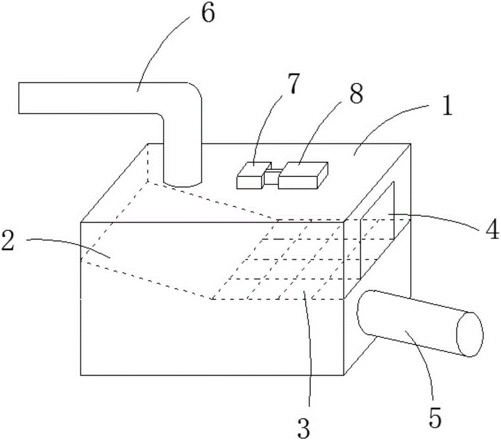 Mineral separation feeding box with material crushing function