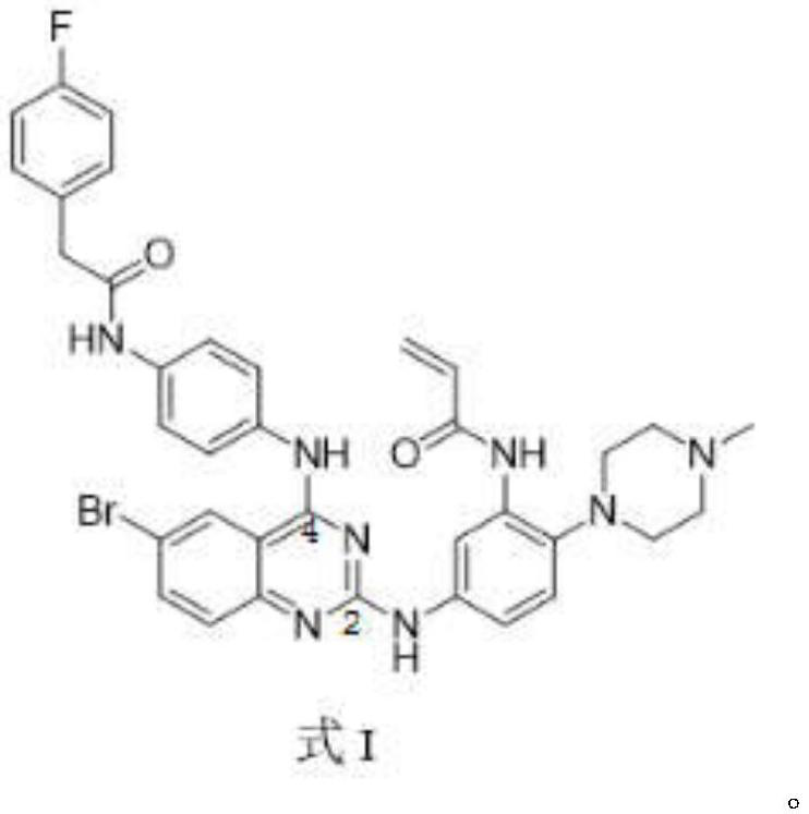 2, 4-disubstituted quinazoline compound for inhibiting EGFR (epidermal growth factor receptor) as well as preparation method and application of 2, 4-disubstituted quinazoline compound