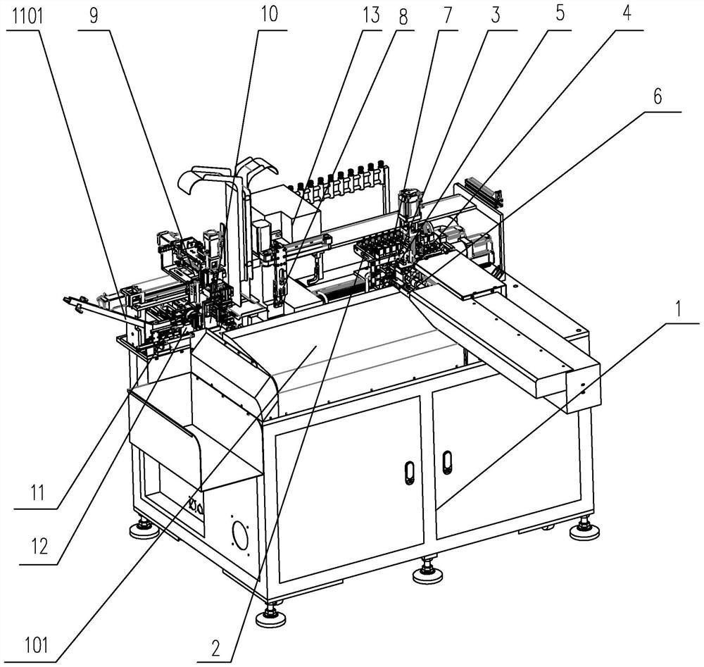 Stripping and conveying device for two ends of connecting wire