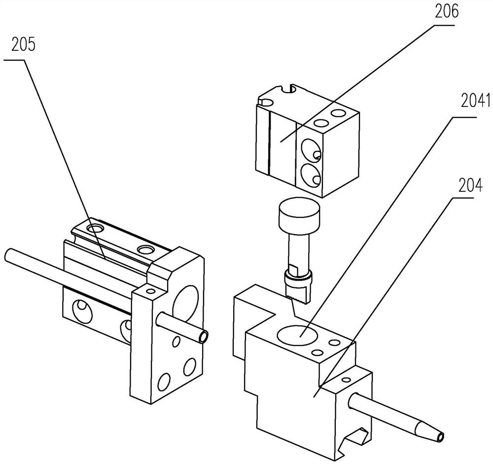 Stripping and conveying device for two ends of connecting wire