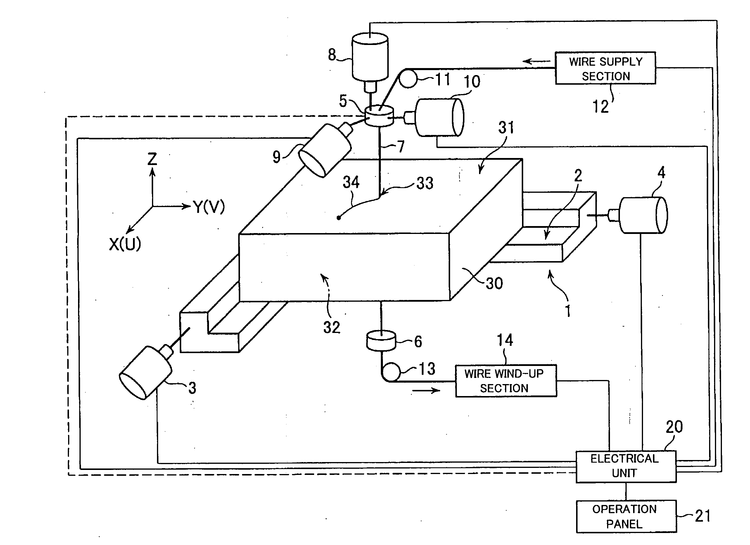 Wire electric discharge machine and wire electric discharge machining method