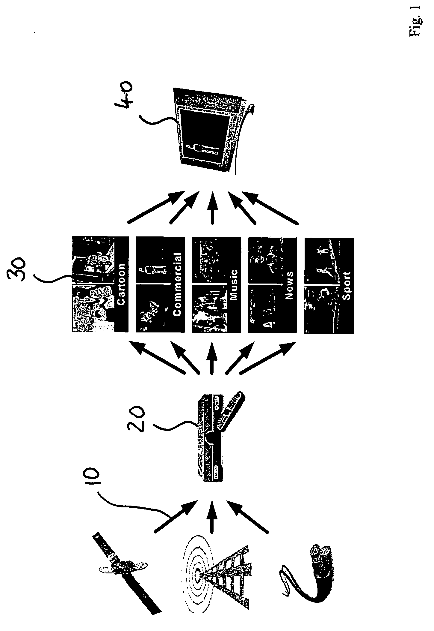 Method for detecting a commercial in a video data stream by evaluating descriptor information