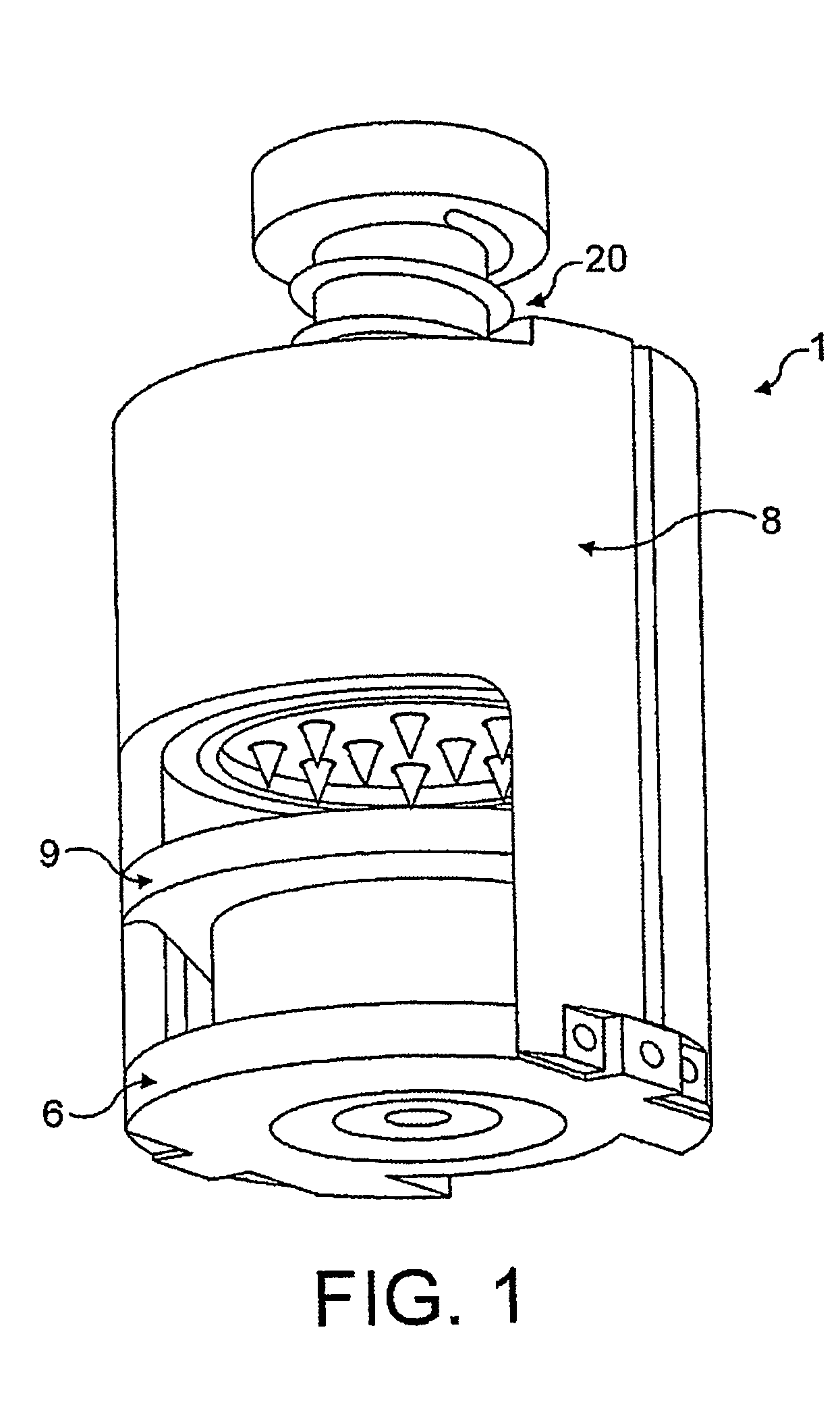 Extraction module with linear closure for the pressurised preparation of a drink from a capsule