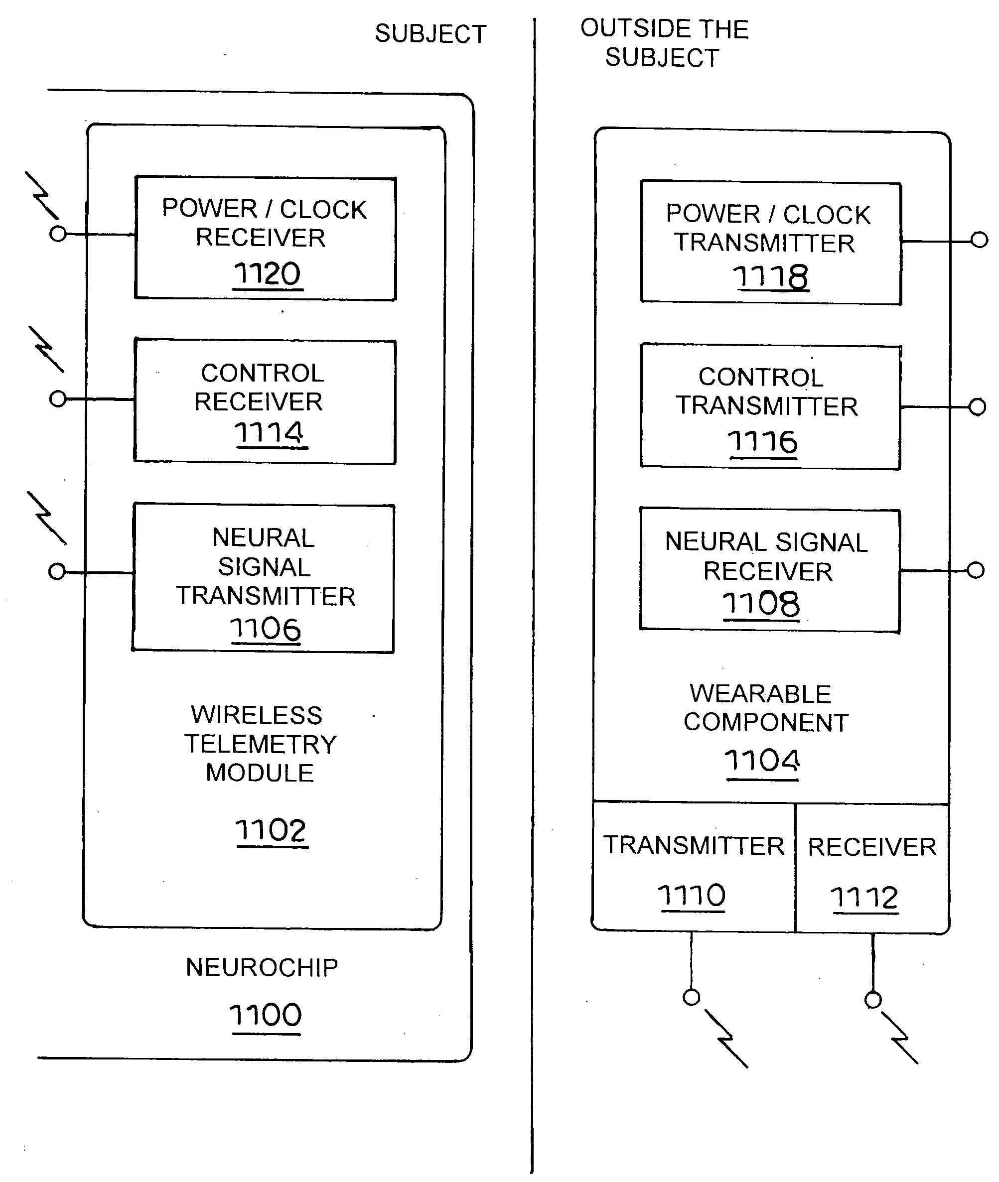 Apparatus for acquiring and transmitting neural signals and related methods