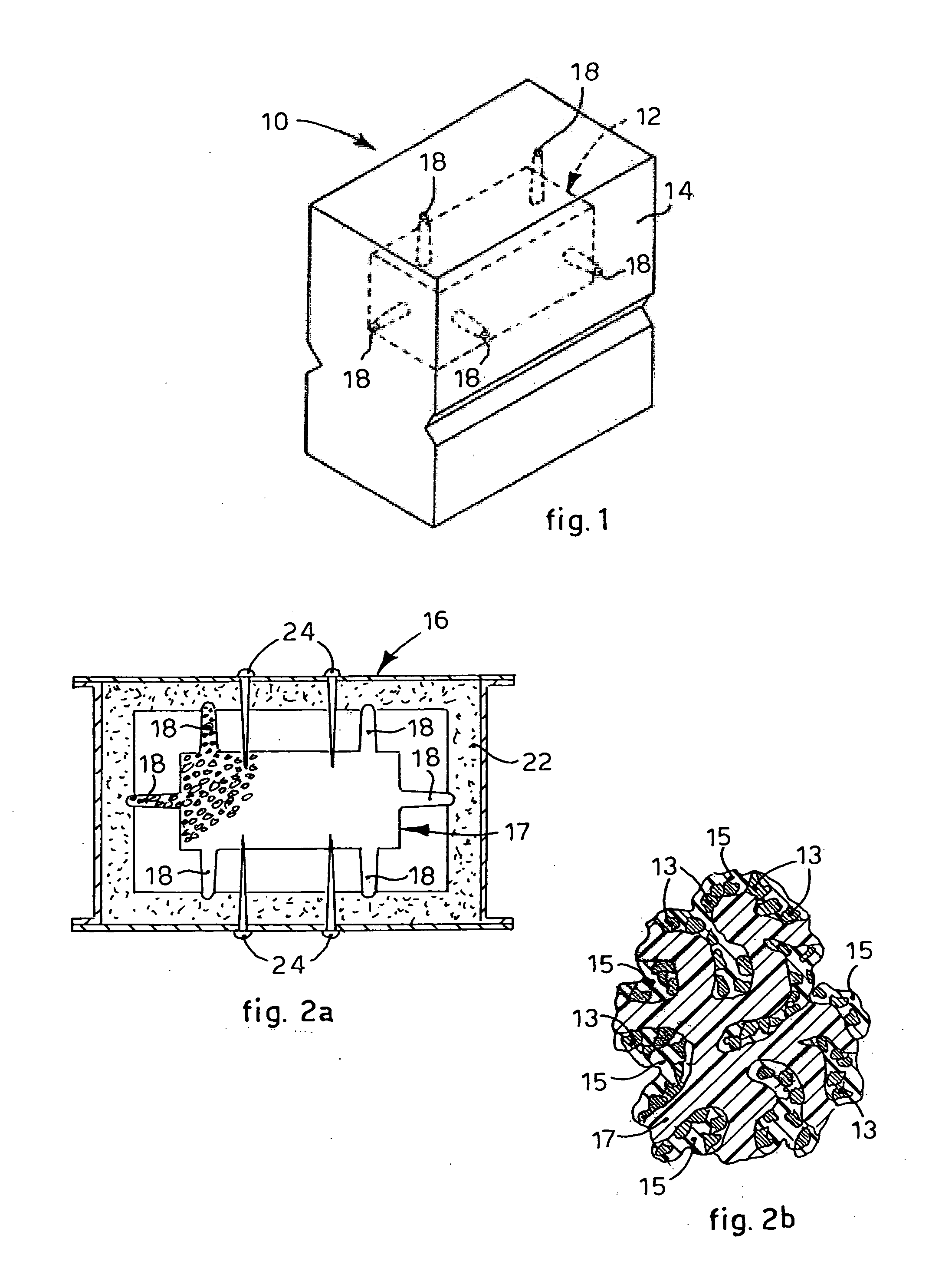 Method for the Production of an Element Subject to Wear, Element Subject to Wear and Temporary Aggregation Structure to Produce Said Element Subject to Wear