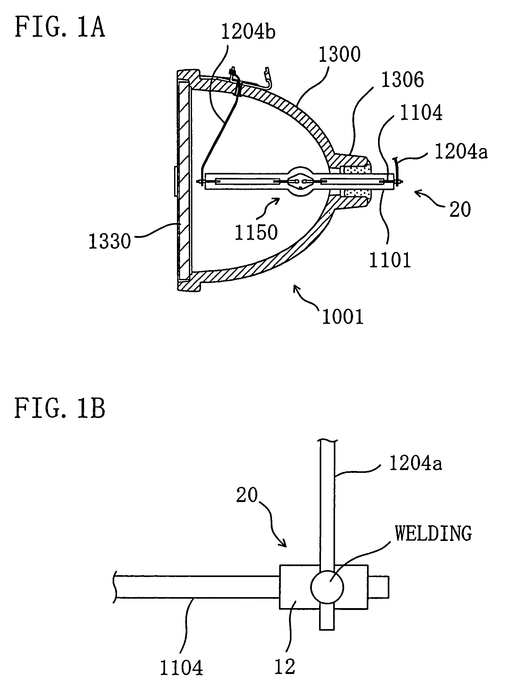 Lamp with reflecting mirror and image projecting apparatus