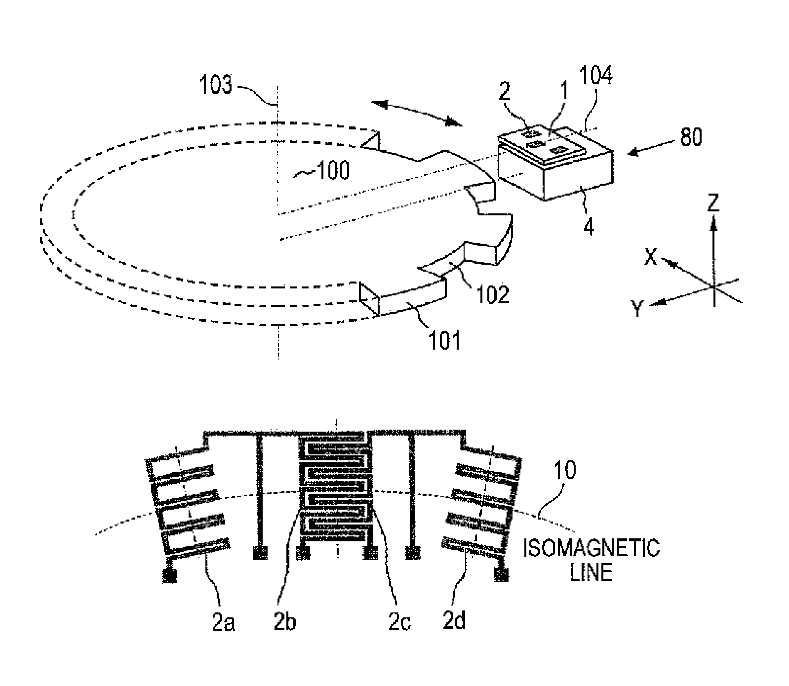 Magnetic position detection apparatus