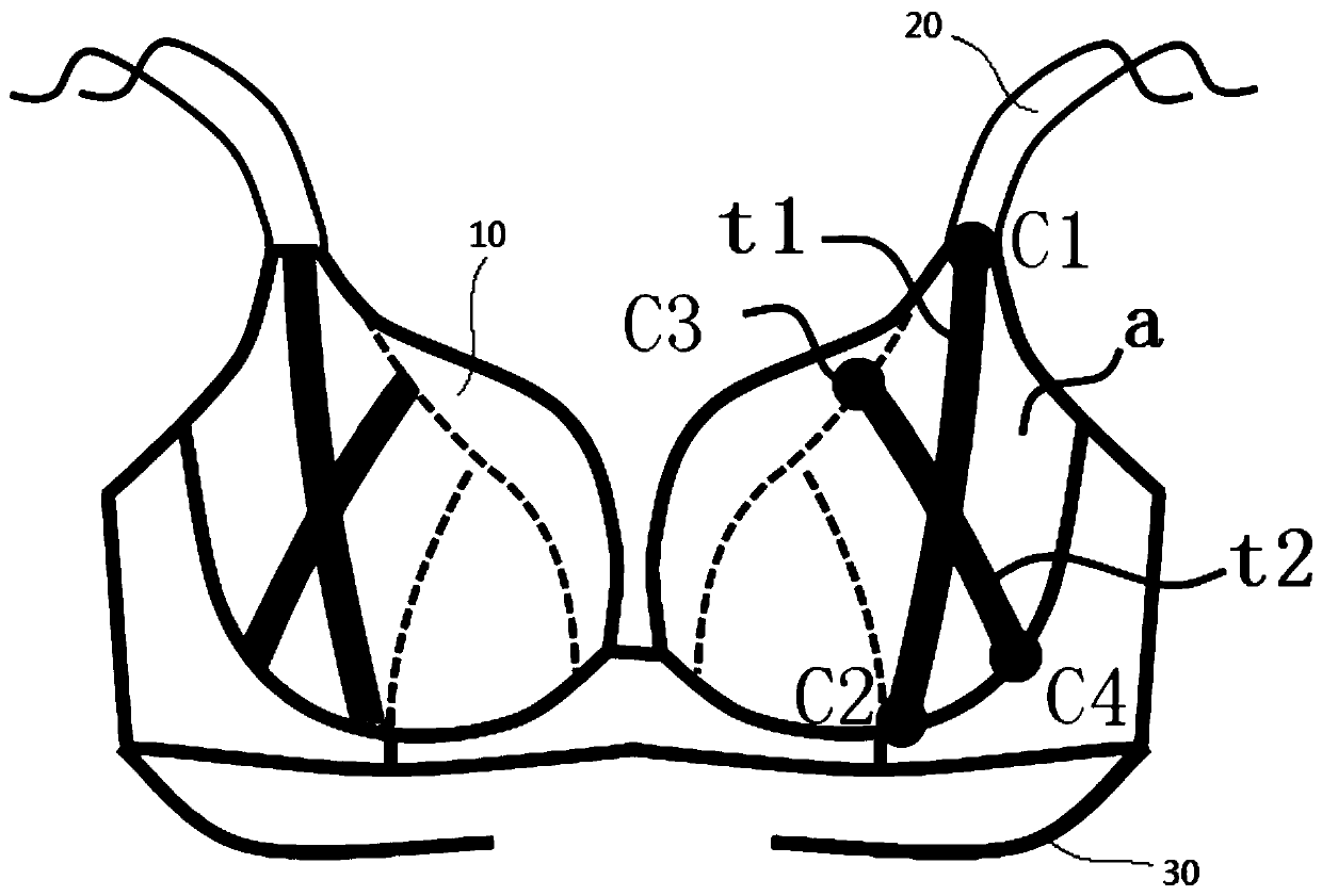 Garment with bra cups